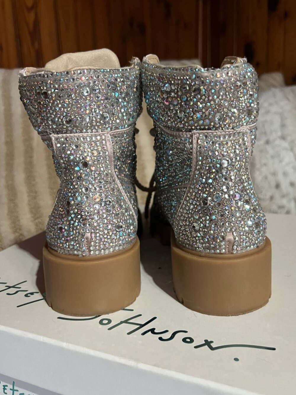 Betsey Johnson SB-Hudson Rhinestone Boots Size 7.5 - Picture 7 of 7